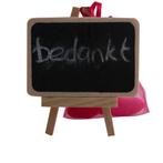 Houten tafelbordje - 21 Diner menukaart, Ophalen of Verzenden, Nieuw