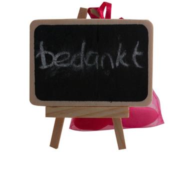 Houten tafelbordje - 21 Diner menukaart beschikbaar voor biedingen