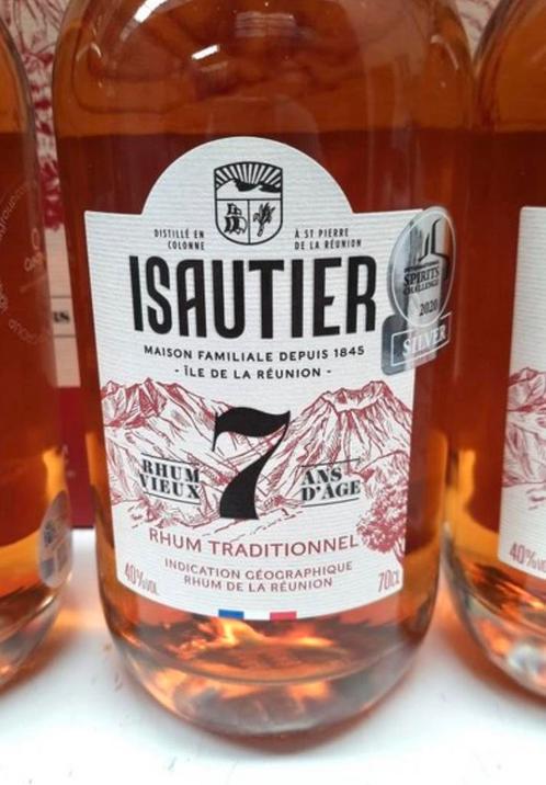 Rum Isautier 7 years (2 flessen), Verzamelen, Wijnen, Nieuw, Ophalen of Verzenden