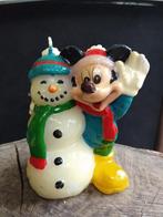 Kerst Mickey met sneeuwman kaars. Merk Disney, Ophalen