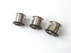 3 tunnels pour piercings en acier chirurgical 10, 11, 12 mm, Handtassen en Accessoires, Piercings, Ophalen of Verzenden, Nieuw
