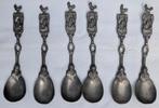 6 cuillères vintage hollandaises en étain, Enlèvement