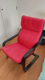Gebruikte Ikea Poang rode en zwarte fauteuil, Ophalen, Gebruikt
