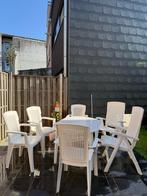 6 tuinstoelen + tafel, Tuin en Terras, Ophalen, Zo goed als nieuw
