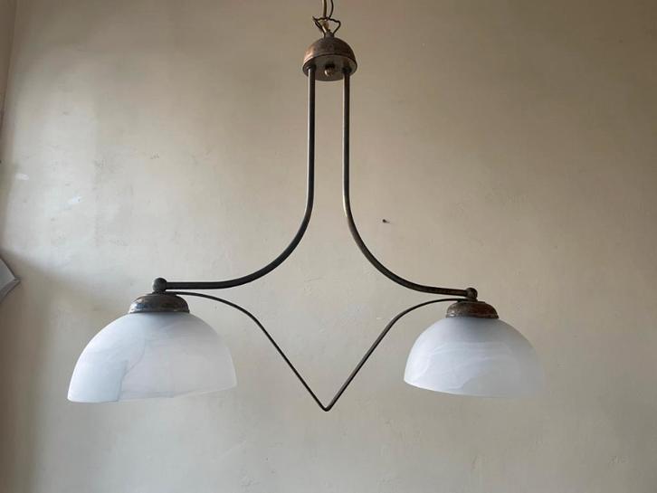 Hanglamp Plafondamp Lamp Vintage Frans, Antiek en Kunst, Antiek | Verlichting, Ophalen of Verzenden