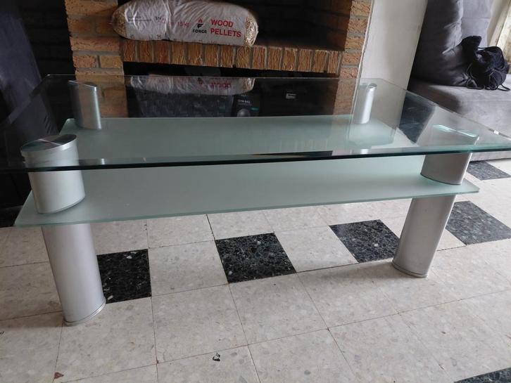 Table basse en verre, Maison & Meubles, Cheminées, Enlèvement