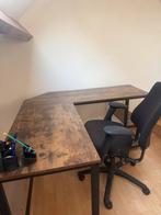 Hoekbureau bruin in perfecte staat, Maison & Meubles, Enlèvement, Comme neuf