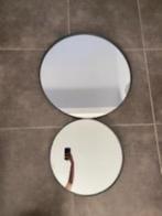 2 spiegels, Ophalen of Verzenden, Gebruikt, Rond, 50 tot 75 cm
