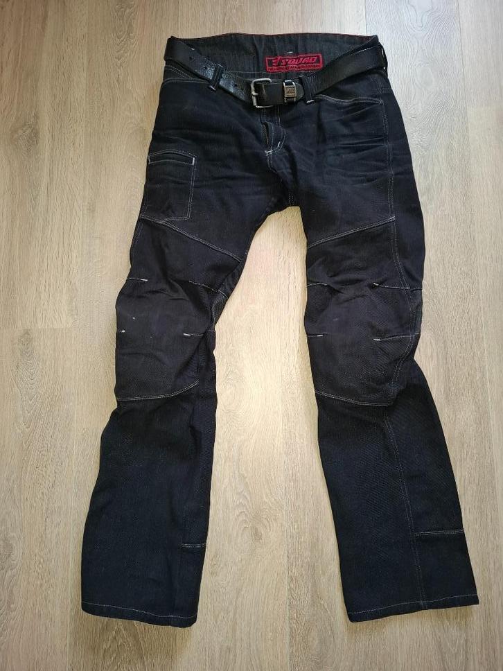 E-SQUAD Jeans Motorbroek-Armalith - W 33/L 36 - Zwart, Motoren, Kleding | Motorkleding, Broek | textiel, Heren, Tweedehands, Ophalen