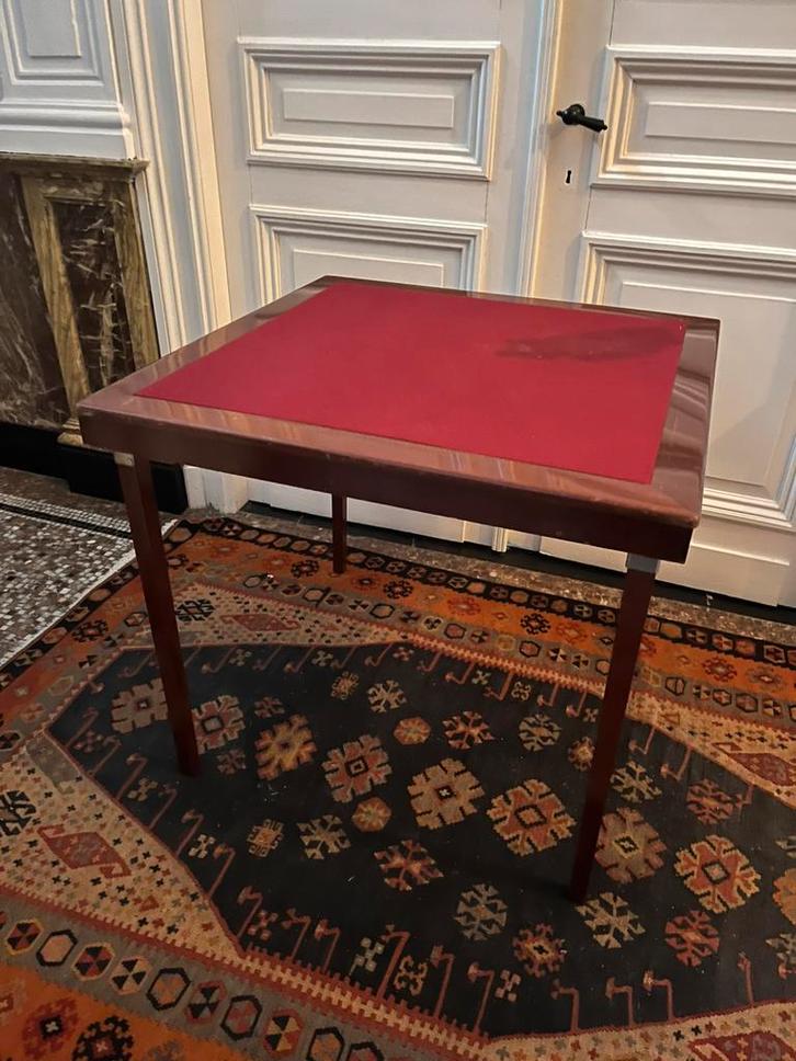 ANTIEKE VINTAGE MAHONIE TAFEL SPEELTAFEL MEBLUTIL, Antiquités & Art, Antiquités | Meubles | Tables, Enlèvement