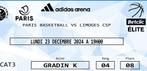 3x billets Paris Basket vs Limoge, Tickets en Kaartjes, Evenementen en Festivals