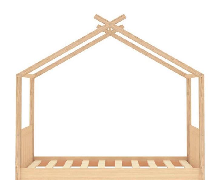 Kinderbed, Huis en Inrichting, Slaapkamer | Bedden, Gebruikt, Eenpersoons, 90 cm, 200 cm, Hout, Bruin, Ophalen