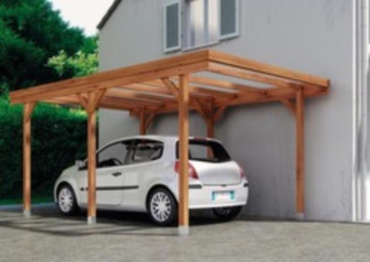 carport L. 5 x B. 3 m HOUT, Tuin en Terras, Overkappingen, Carport, Ophalen