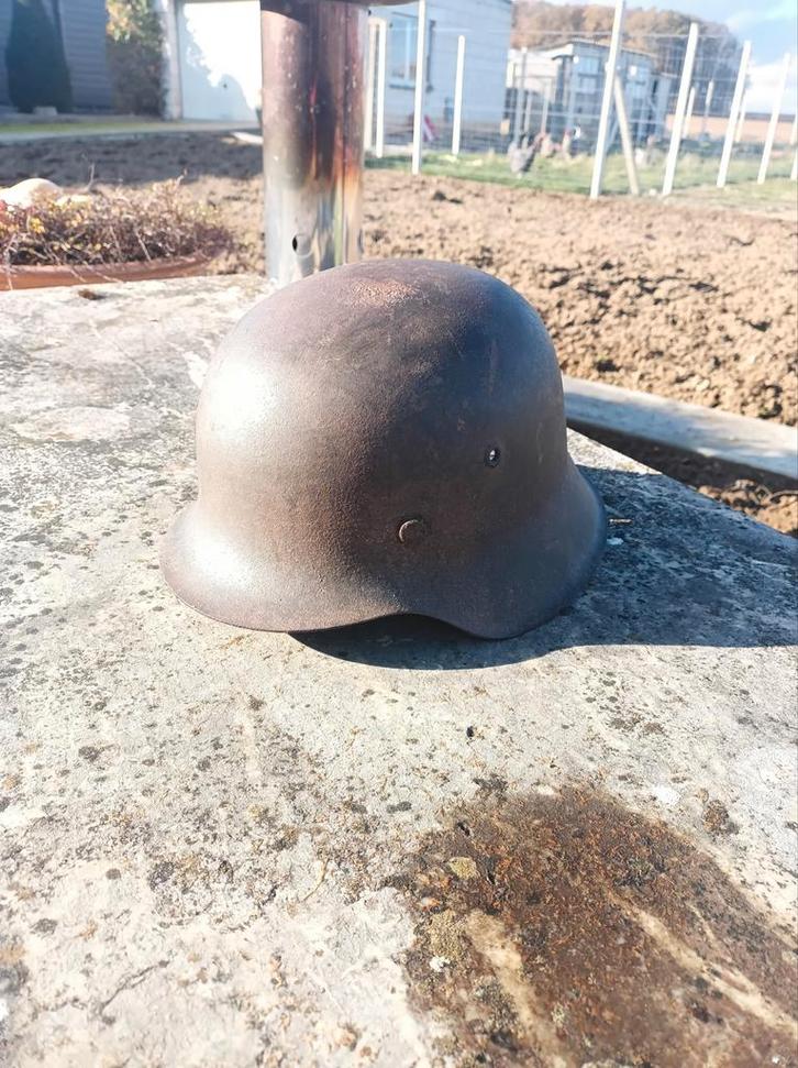 Duitse helm WO2 M42 ND, Verzamelen, Militaria | Tweede Wereldoorlog, Landmacht, Helm of Baret, Ophalen