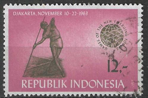 Indonesie 1963 - Yvert 356 - Spelen in Djakarta  (ST), Postzegels en Munten, Postzegels | Azië, Gestempeld, Verzenden