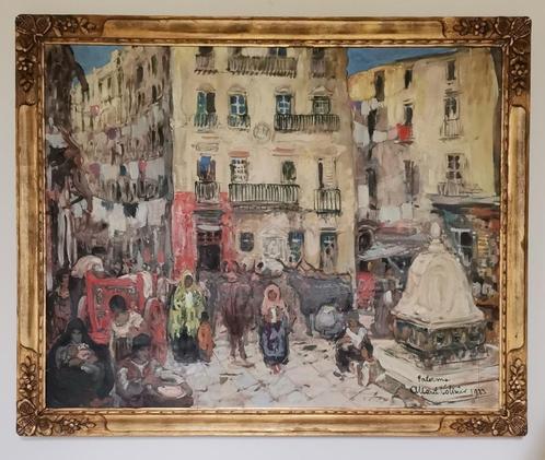 tableau Allard L'Olivier art déco Italie Belge, Antiquités & Art, Art | Peinture | Classique, Enlèvement ou Envoi