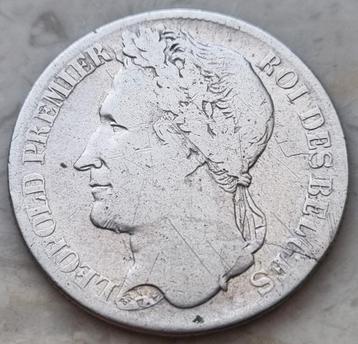 1 Franc 1833 (Gelauwerd) Leopold I / Zeldzaam ! beschikbaar voor biedingen
