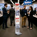 Folderhouder Opvouwbaar vloer folderrek - brochurehouder, Réception ou Hall d'entrée, Envoi, Neuf, dans son emballage