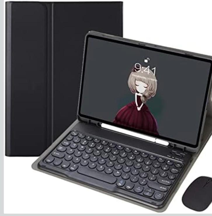 Frans Azerty Toetsenbord hoes Samsung Tablet + muis (zwart), Computers en Software, Tablet-hoezen, Nieuw, Ophalen of Verzenden