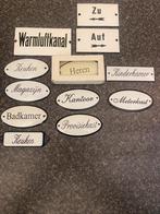 Vintage Emaille Borden - Diverse Aanduidingen, Ophalen of Verzenden, Zo goed als nieuw