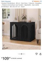 Hondenbench zwart hout, Dieren en Toebehoren, Hondenbenches, Ophalen, Nieuw