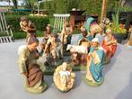 14 grote unieke retro-vintage stenen kerststalbeelden, Ophalen, Gebruikt