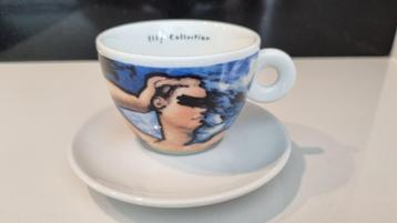 Tasse et soucoupe à cappuccino | Collection d'art Illy 1994 