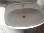 lavabo gris en faïence, Doe-het-zelf en Bouw, Ophalen, Gebruikt, Wastafel