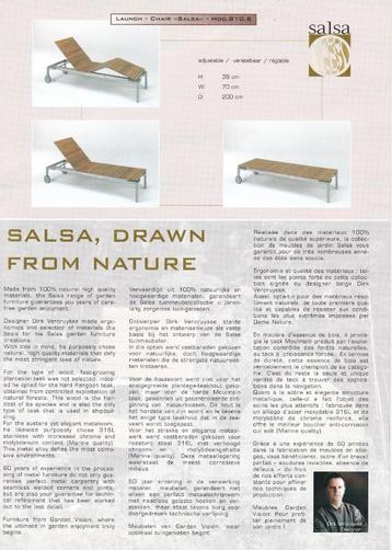 Design ligbed, Enlèvement, Comme neuf, Bois de teck, Réglable
