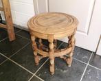 table d'appoint/basse antique en chêne lessivé diamètre 45cm, Maison & Meubles, Chêne, Rond, Moins de 50 cm, Enlèvement