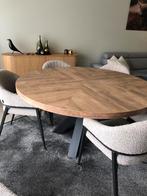 Ronde tafel Ø 160 cm, Ophalen, 150 tot 200 cm, Rond, Zo goed als nieuw