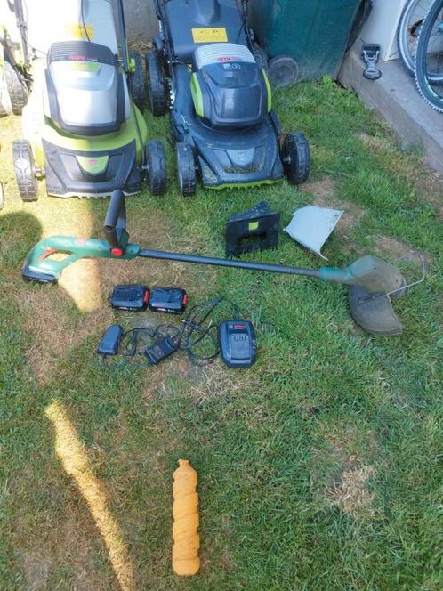 Bosch kantenmaaier op batterij, Tuin en Terras, Grasmaaiers, Zo goed als nieuw, Ophalen