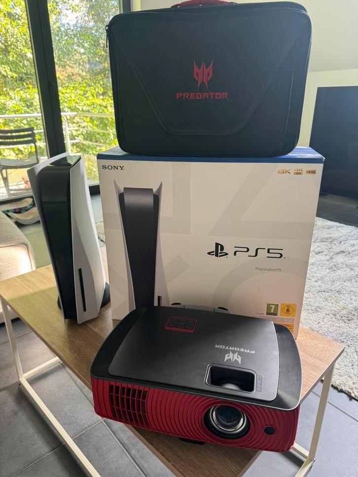 Video projecteur Acer Predator Z650 + PS5, Games en Spelcomputers, Spelcomputers | Sony PlayStation 5, Zo goed als nieuw, Ophalen