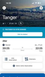 Entreekaartje van Charleroi naar Tanger op 31 juli, Tickets en Kaartjes