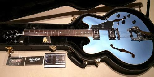 Heritage H535 Pelham Blue Bigsby B7 gloednieuw, Muziek en Instrumenten, Snaarinstrumenten | Gitaren | Elektrisch, Gibson, Ophalen