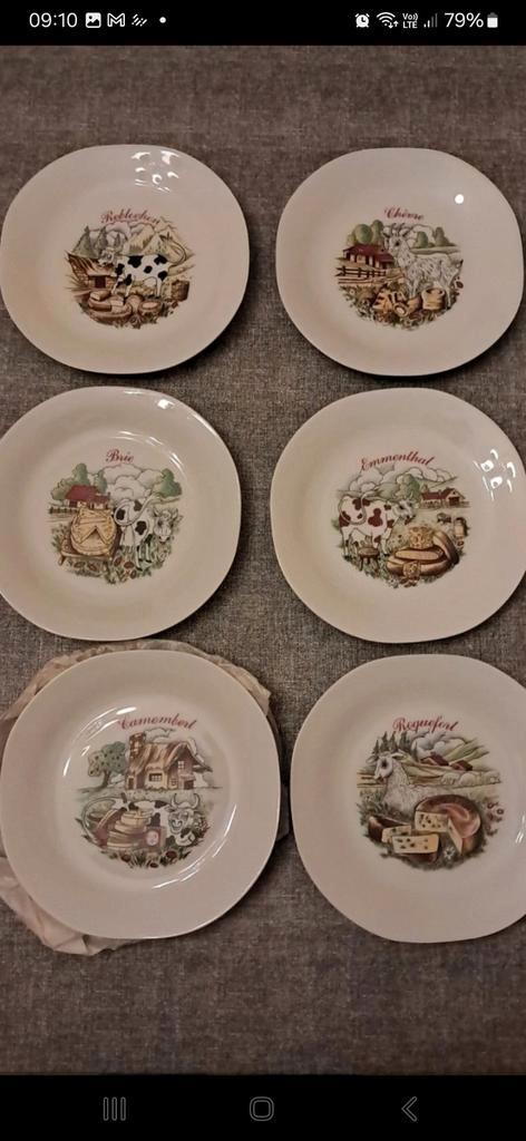 assiettes à fromage Monique Robert, Antiquités & Art, Antiquités | Services (vaisselle) pièces, Enlèvement