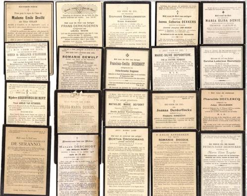 40 Oude bidprentjes gestorven 1900, Verzamelen, Bidprentjes en Rouwkaarten, Bidprentje, Ophalen of Verzenden