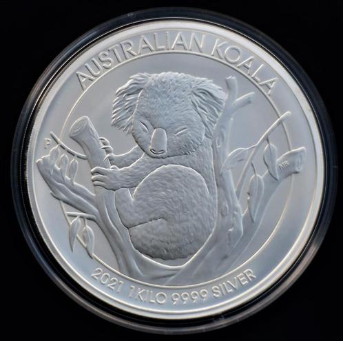 Zilveren munt 1 kg 2021, australie Koala 999,9, Postzegels en Munten, Edelmetalen en Baren, Zilver, Ophalen of Verzenden