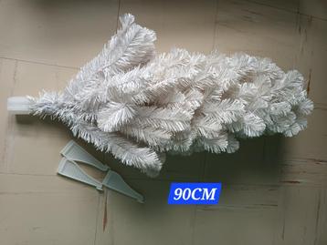 SAPIN NOËL BLANC 90CM +GUIRLANDES LUMINEUSES  beschikbaar voor biedingen