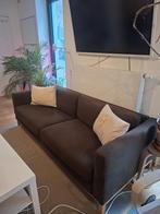 Bruine stoffen bank, Huis en Inrichting, Ophalen, Gebruikt, 150 tot 200 cm, Driepersoons