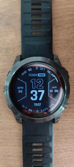 Garmin Fenix 7X Solar, Handtassen en Accessoires, Sporthorloges, Ophalen, Zwart, Garmin, Zo goed als nieuw