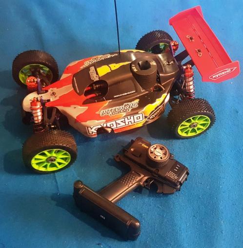 Kyosho Inferno MP7.5 Sports RTR met een FC R21 (3.5cc) motor, Hobby en Vrije tijd, Modelbouw | Radiografisch | Auto's, Gebruikt