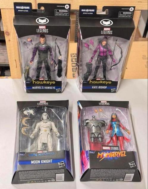 4X Marvel Legends Moon knight ms marvel hawkeye kate bishop, Verzamelen, Poppetjes en Figuurtjes, Nieuw, Ophalen of Verzenden