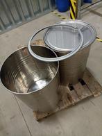 Inox vaten 60 liter met deksel, Tuin en Terras, Regentonnen, Ophalen