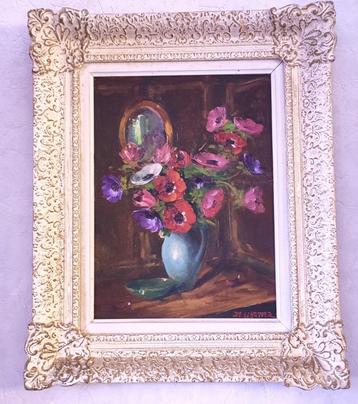 stilleven Karel de Schrijver (1929-2012) Anemonen  beschikbaar voor biedingen