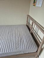 Bed + lattenbodem+matras, Ophalen, Bruin, Tweepersoons, Zo goed als nieuw