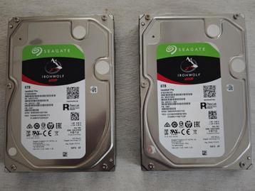 2x Seagate Ironwolf 6 TB HD harde schijven beschikbaar voor biedingen