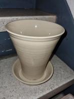 Pot pour plantes avec soucoupe 3 ouvertures H 19 x D 16 cm, Jardin & Terrasse, Comme neuf, Enlèvement ou Envoi