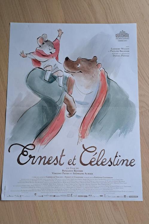 Affiche Ernest et Célestine, Verzamelen, Posters, Zo goed als nieuw, Film en Tv, Deurposter of groter, Rechthoekig Staand, Ophalen of Verzenden