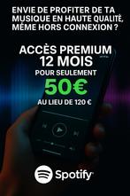 Offre Premium Musique – 12 mois à 50€ au lieu de 120€, Audio, Tv en Foto, Mp3-spelers | Overige merken, Ophalen of Verzenden, Zo goed als nieuw